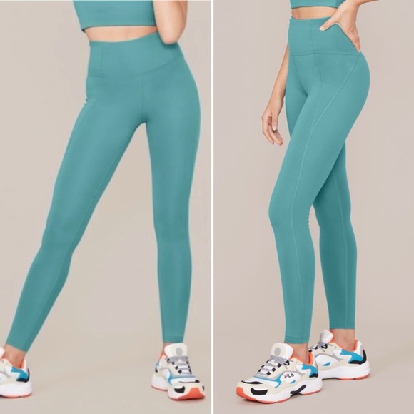 GIRLFRIEND COLLECTIVE Compressive High-Rise Legging 28" in Vine Aqua Size S NWOT - Picture 1 of 12